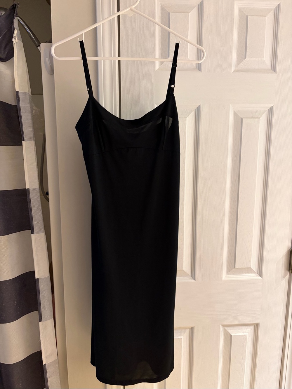 Betsey Johnson Vintage Black Midi Slip Dress with Adjustable Straps Medium